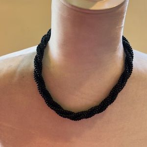 Black beaded necklace. Worn several times. Listing #7264